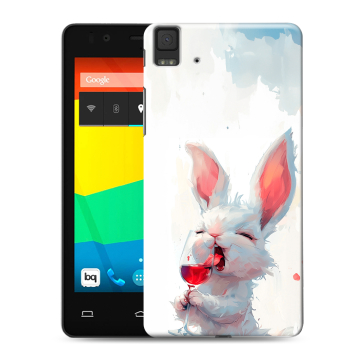 Силиконовый чехол на BQ Aquaris E4.5 с принтом кролик зайчик