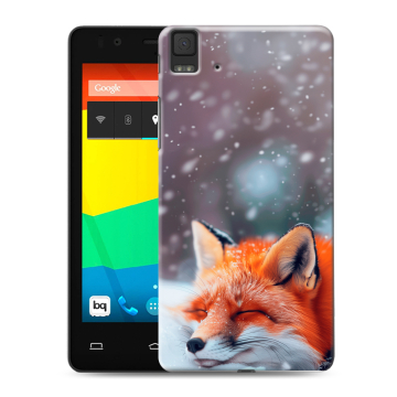 Силиконовый чехол на BQ Aquaris E4.5 с принтом лиса