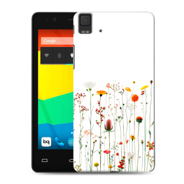 Силиконовый чехол на BQ Aquaris E4.5 с принтом цветы
