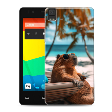 Силиконовый чехол на BQ Aquaris E4.5 с принтом Капибара