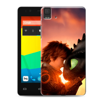 Силиконовый чехол на BQ Aquaris E4.5 с принтом Как приручить дракона