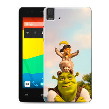 Силиконовый чехол на BQ Aquaris E4.5 с принтом Шрек Shrek