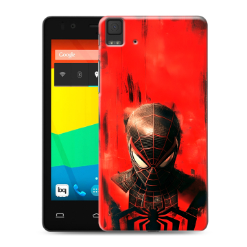 Силиконовый чехол на BQ Aquaris E4.5 с принтом человек паук spiderman