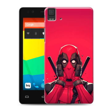 Силиконовый чехол на BQ Aquaris E4.5 с принтом Дедпул Deadpool