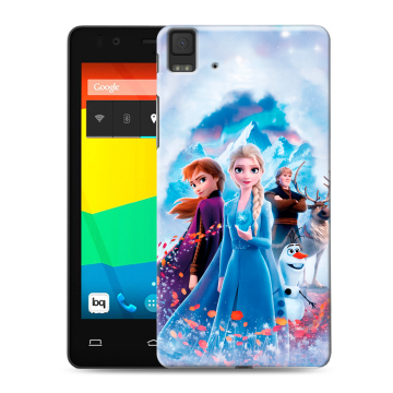 Силиконовый чехол на BQ Aquaris E4.5 с принтом Холодное сердце Frozen