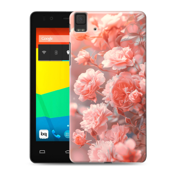 Силиконовый чехол на BQ Aquaris E4.5 с принтом Розы цветы