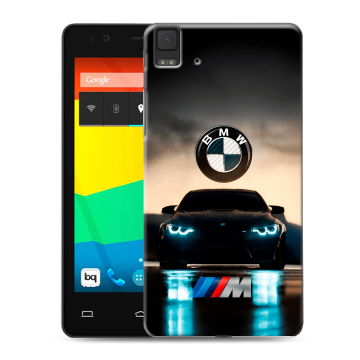Силиконовый чехол на BQ Aquaris E4.5 с принтом БМВ BMW