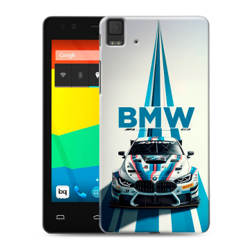 Силиконовый чехол на BQ Aquaris E4.5 с принтом БМВ BMW
