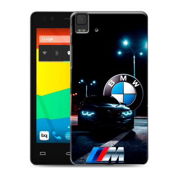 Силиконовый чехол на BQ Aquaris E4.5 с принтом БМВ BMW