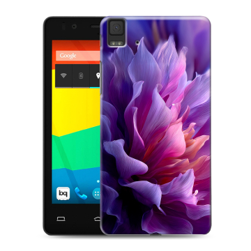 Силиконовый чехол на BQ Aquaris E4.5 с принтом женский цветы