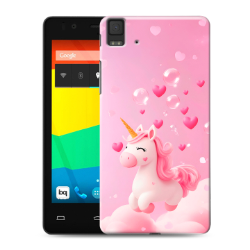 Силиконовый чехол на BQ Aquaris E4.5 с принтом Единорог