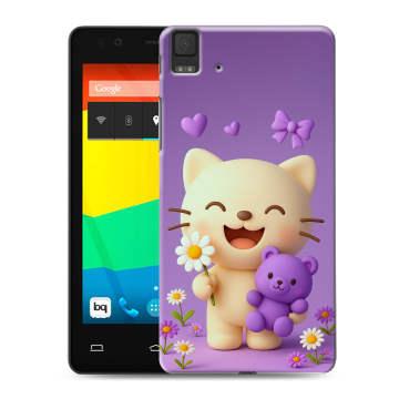 Силиконовый чехол на BQ Aquaris E4.5 с принтом для девочек