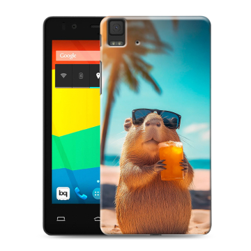 Силиконовый чехол на BQ Aquaris E4.5 с принтом Капибара