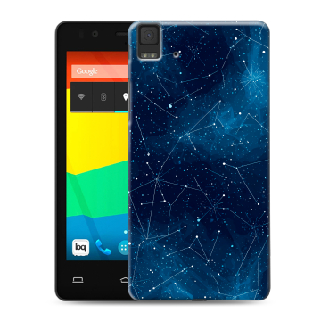 Силиконовый чехол на BQ Aquaris E4.5 с принтом Космос звезды