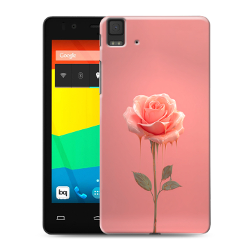 Силиконовый чехол на BQ Aquaris E4.5 с принтом Розовая роза