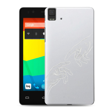 Силиконовый чехол на BQ Aquaris E4.5 с принтом Сотворение мира
