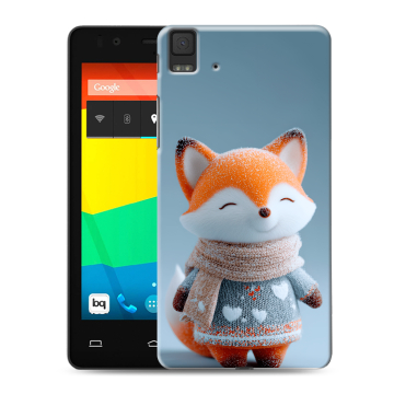 Силиконовый чехол на BQ Aquaris E4.5 с принтом Лиса