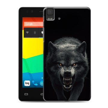 Силиконовый чехол на BQ Aquaris E4.5 с принтом Волк