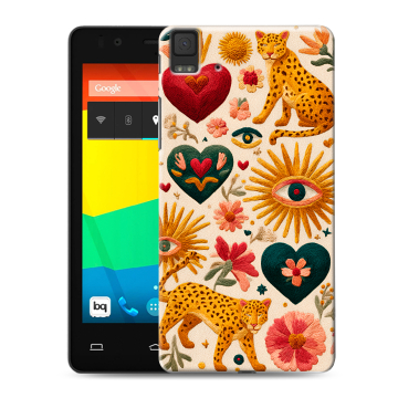 Силиконовый чехол на BQ Aquaris E4.5 с принтом Модный принт
