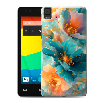 Силиконовый чехол на BQ Aquaris E4.5 с принтом Цветы