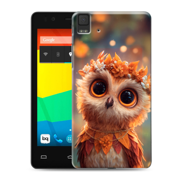 Силиконовый чехол на BQ Aquaris E4.5 с принтом Милая сова
