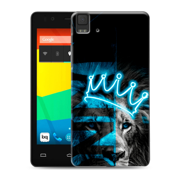 Силиконовый чехол на BQ Aquaris E4.5 с принтом Король лев