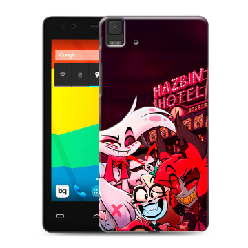 Силиконовый чехол на BQ Aquaris E4.5 с принтом Hazbin Hotel Отель Хазбин