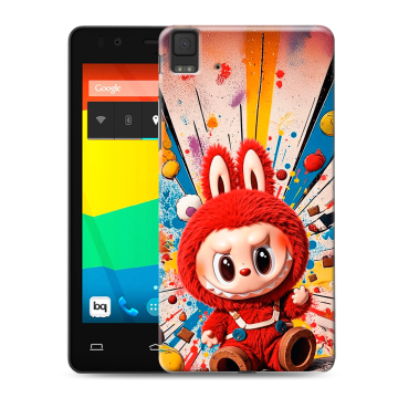 Силиконовый чехол на BQ Aquaris E4.5 с принтом Labubu Лабубу