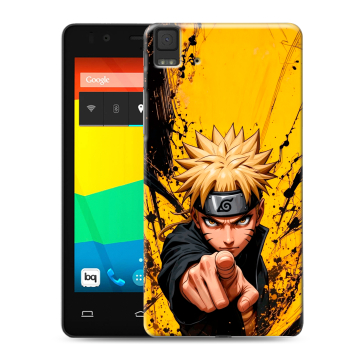 Силиконовый чехол на BQ Aquaris E4.5 с принтом Naruto Наруто