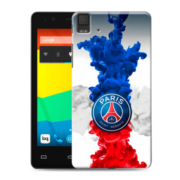 Силиконовый чехол на BQ Aquaris E4.5 с принтом PSG ПСЖ