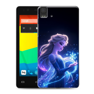 Силиконовый чехол на BQ Aquaris E4.5 с принтом Холодное сердце Frozen