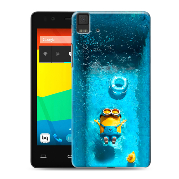 Силиконовый чехол на BQ Aquaris E4.5 с принтом Миньоны