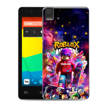 Силиконовый чехол на BQ Aquaris E4.5 с принтом Roblox Роблокс