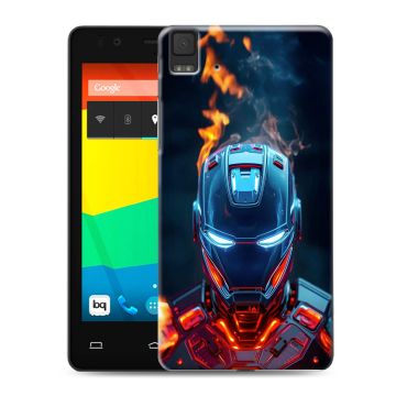 Силиконовый чехол на BQ Aquaris E4.5 с принтом IronMan Железный человек