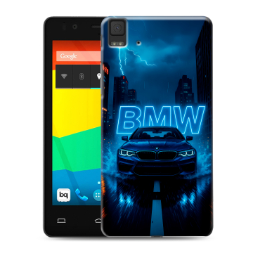 Силиконовый чехол на BQ Aquaris E4.5 с принтом BMW БМВ
