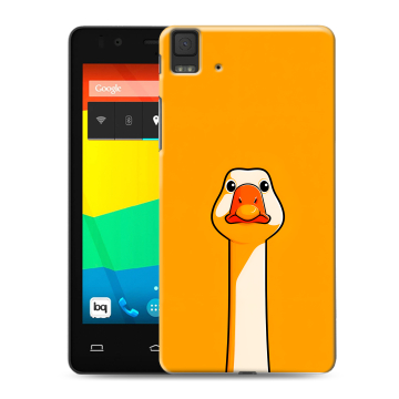 Силиконовый чехол на BQ Aquaris E4.5 с принтом Смешная утка