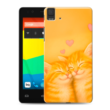 Силиконовый чехол на BQ Aquaris E4.5 с принтом Милые котята
