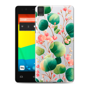 Силиконовый чехол на BQ Aquaris E4.5 с принтом женский