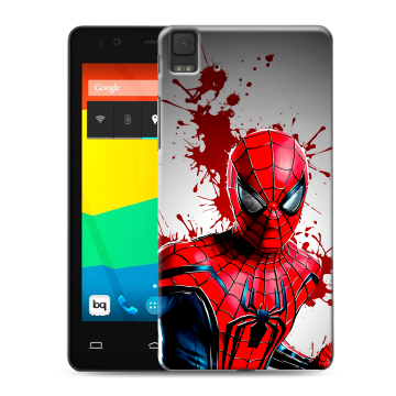 Силиконовый чехол на BQ Aquaris E4.5 с принтом Spiderman Человек паук