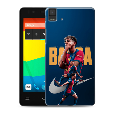 Силиконовый чехол на BQ Aquaris E4.5 с принтом Барселона Barca Yamal 
