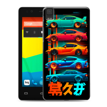 Силиконовый чехол на BQ Aquaris E4.5 с принтом машины тачки