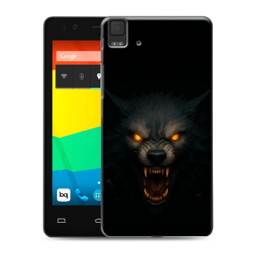 Силиконовый чехол на BQ Aquaris E4.5 с принтом Волк