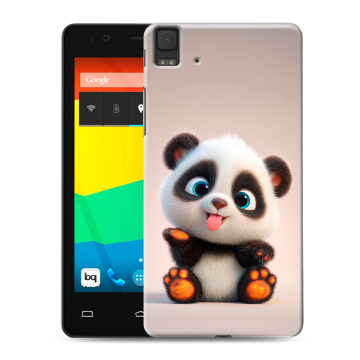Силиконовый чехол на BQ Aquaris E4.5 с принтом милая панда