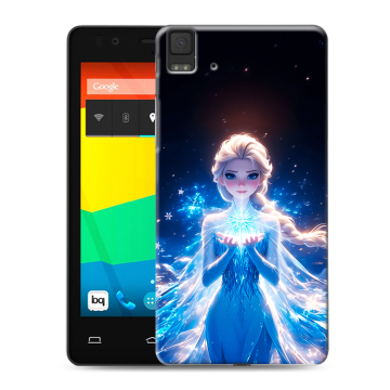 Силиконовый чехол на BQ Aquaris E4.5 с принтом Холодное сердце Frozen