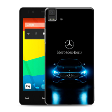 Силиконовый чехол на BQ Aquaris E4.5 с принтом Mercedes Мерседес