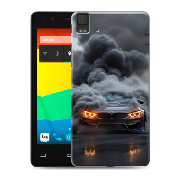 Силиконовый чехол на BQ Aquaris E4.5 с принтом BMW БМВ
