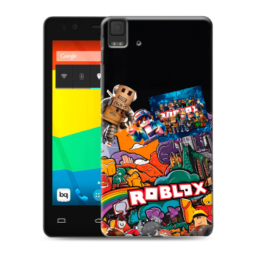 Силиконовый чехол на BQ Aquaris E4.5 с принтом Roblox Роблокс