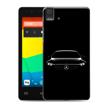 Силиконовый чехол на BQ Aquaris E4.5 с принтом Mercedes Мерседес
