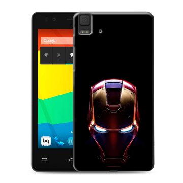 Силиконовый чехол на BQ Aquaris E4.5 с принтом IronMan Железный человек