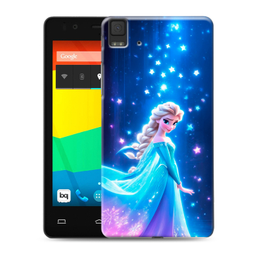 Силиконовый чехол на BQ Aquaris E4.5 с принтом Холодное сердце Frozen
